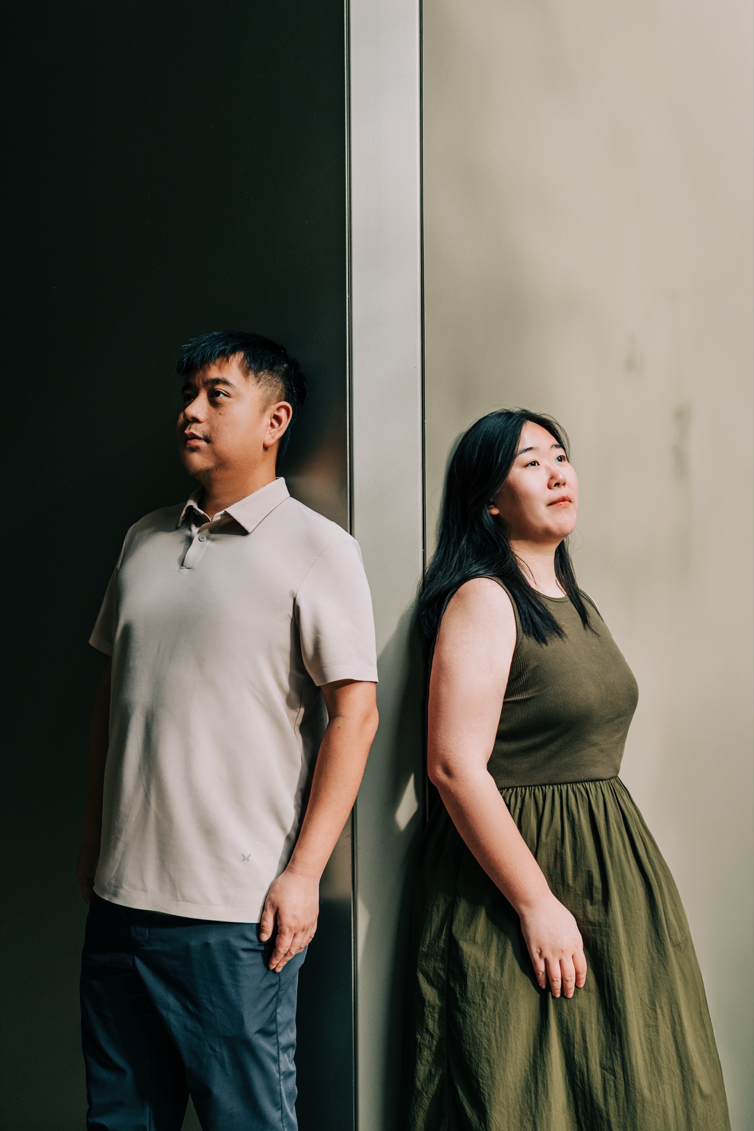 A couple at golden hour